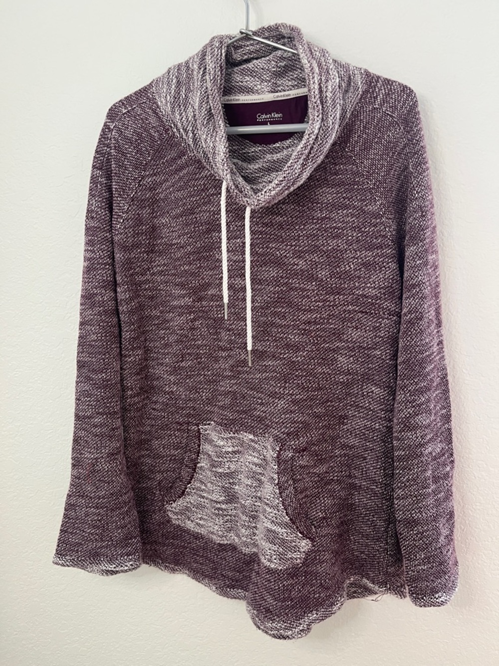Calvin Klein Marled Plum Cowl Neck Pullover